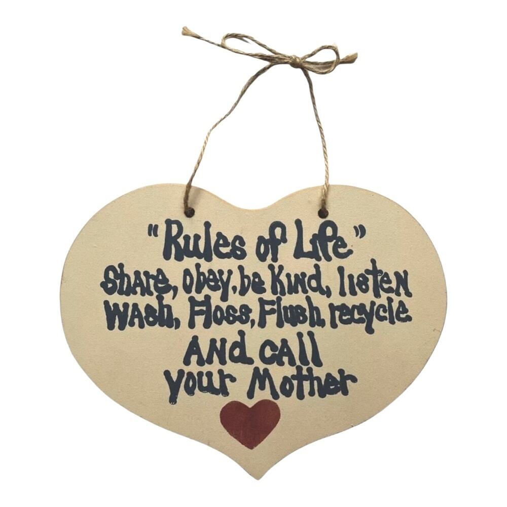 Gift Mothers Day Handmade Wall Sign Farmhouse Wood Craft Shabby Chic Primitive